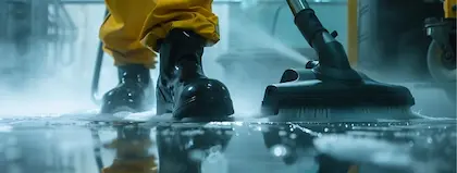 Deep cleaning sidewalks